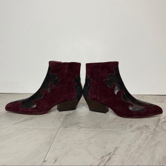 New! Louise Et Cie Zenobie Western Plum Bootie 6.5 - Picture 6 of 12